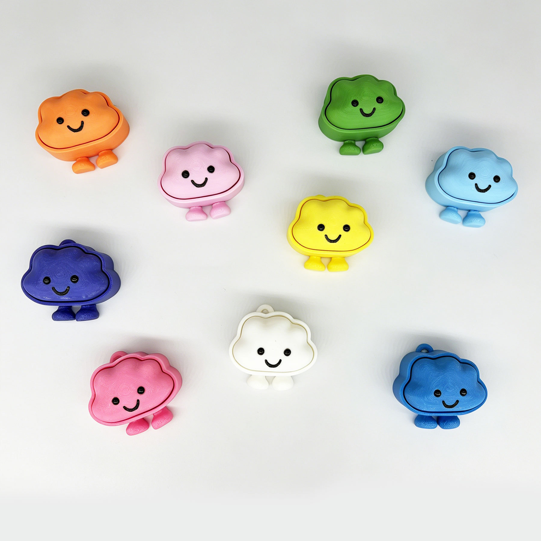3D Printed Fidget Clicker Keychain, DIY Creative Press Button Stress Relief Pendant, Portable Hanging Charm Accessory