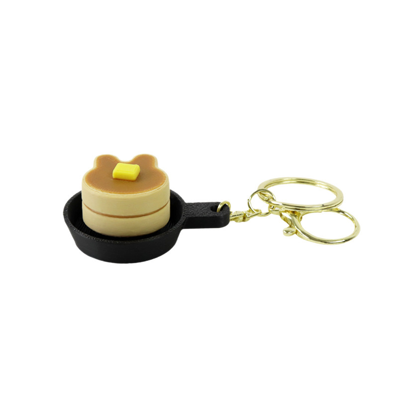 Creative 3D Print Button Clicker Key Chain, Mini Fidget Toy Hanging Charm, Anxiety Relief Accessory for Keys Bag