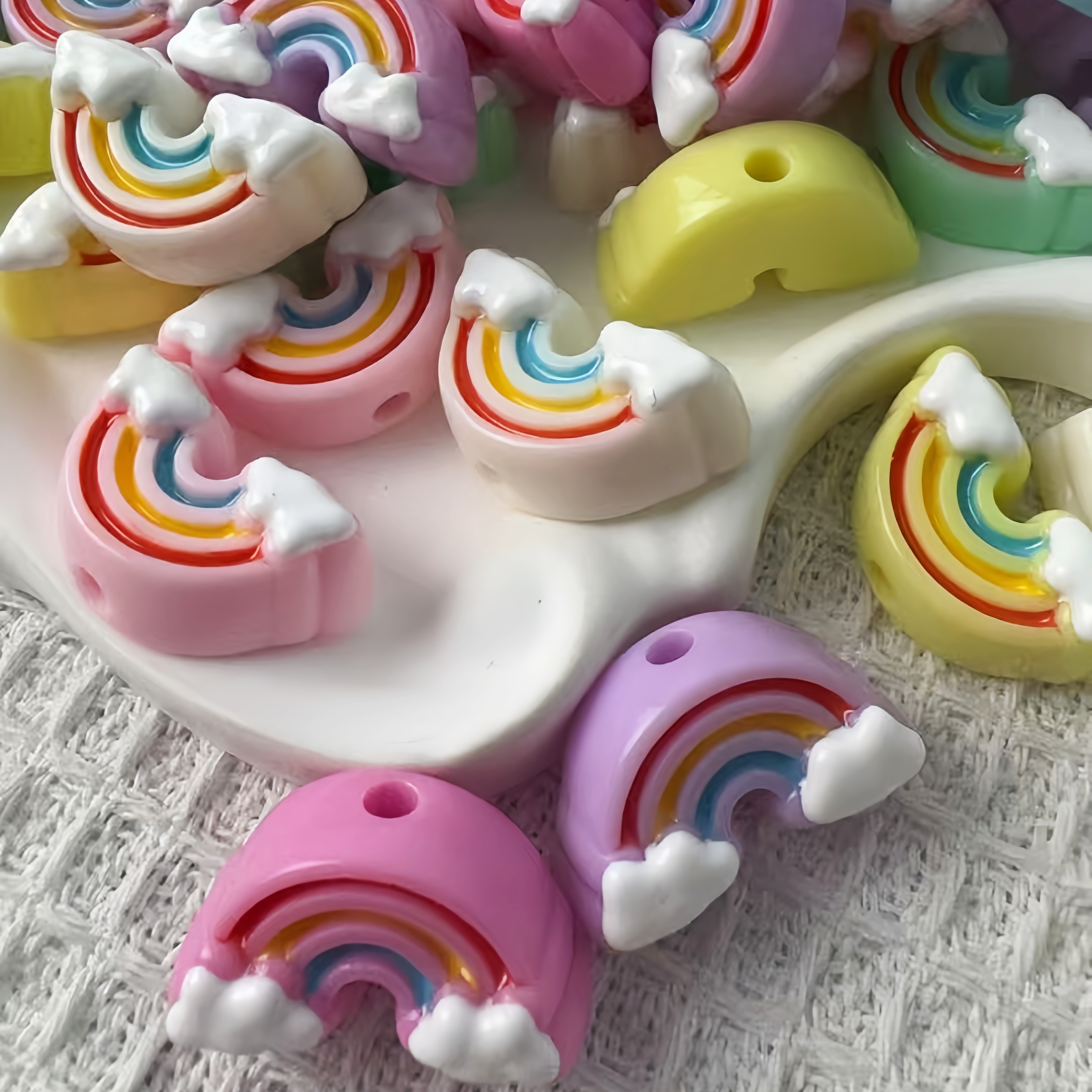 Decorative Acrylic Loose Beads Bulk DIY Handmade Jewelry Craft Accessories