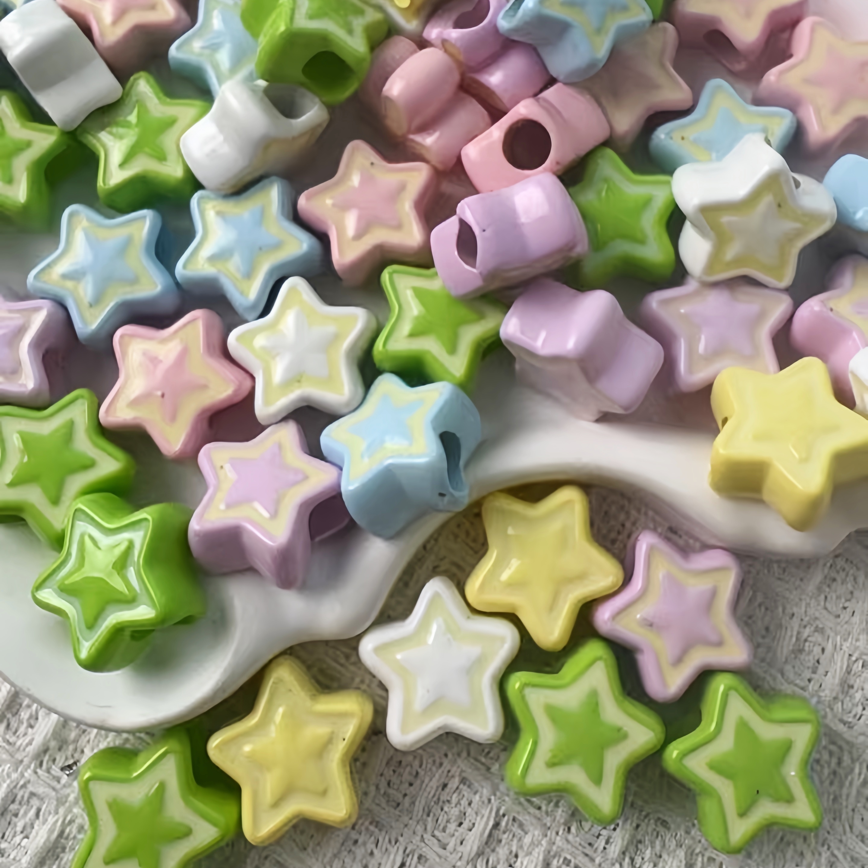 DIY Acrylic Beads Loose Beads Supplies for Handmade Jewelry Making