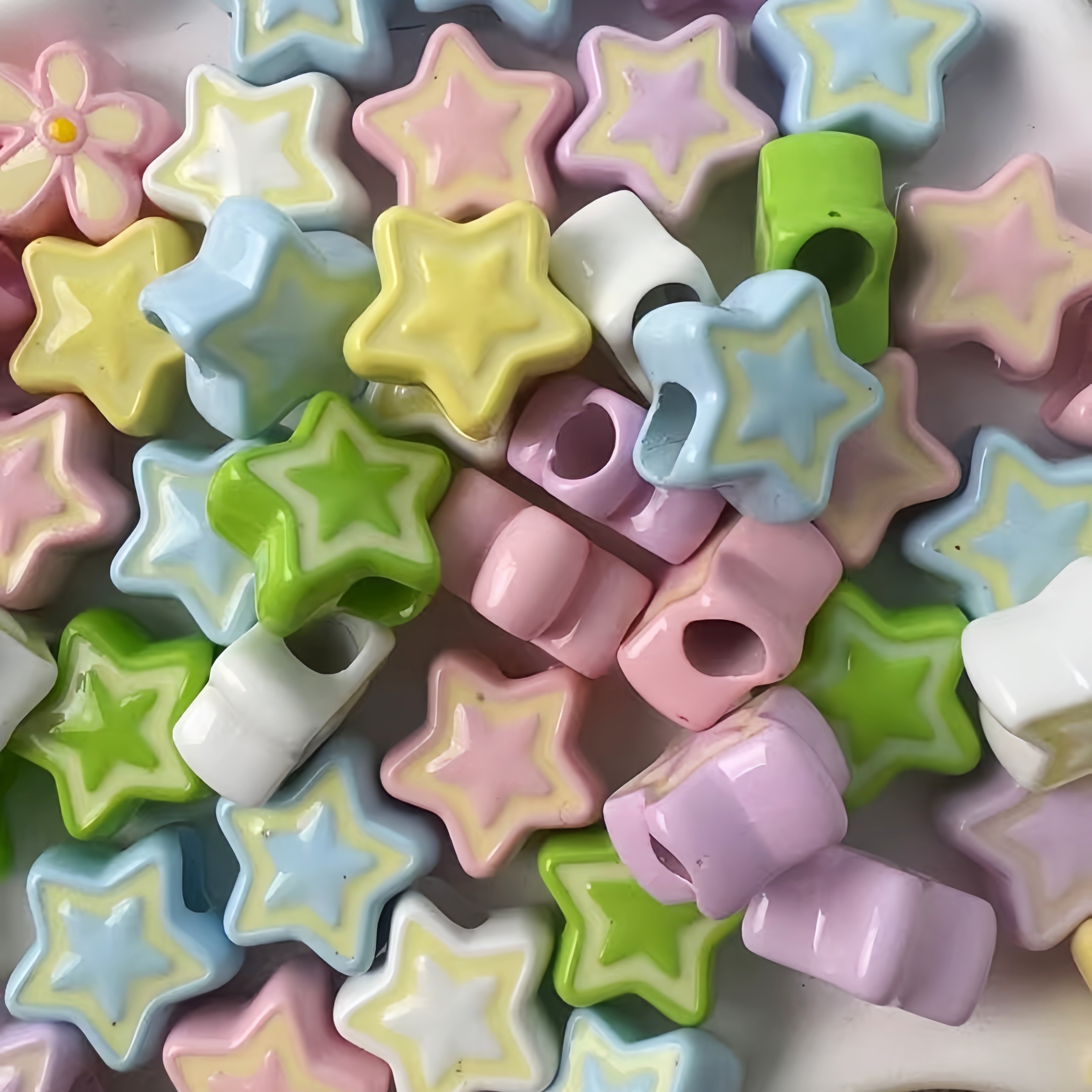 DIY Acrylic Beads Loose Beads Supplies for Handmade Jewelry Making