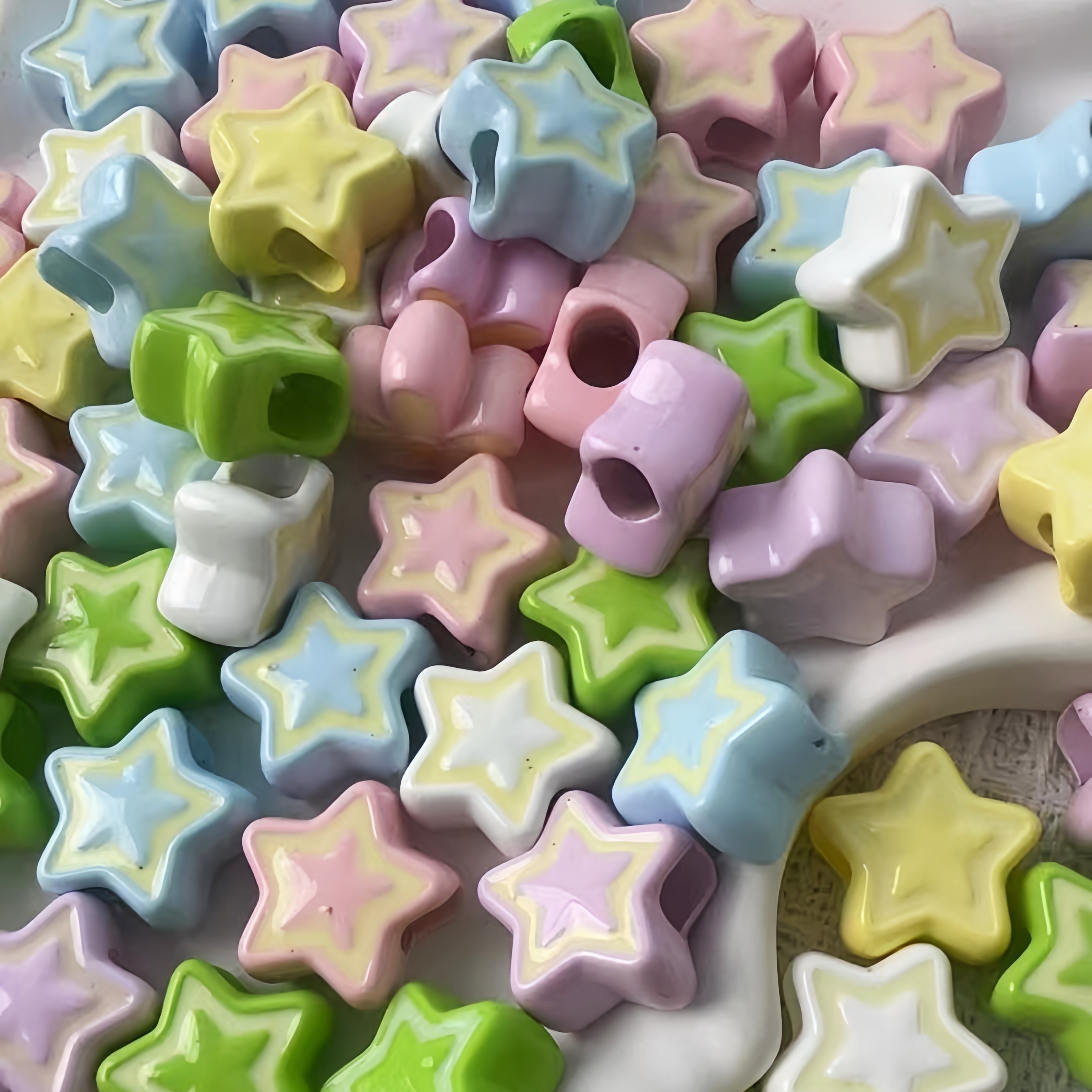 DIY Acrylic Beads Loose Beads Supplies for Handmade Jewelry Making