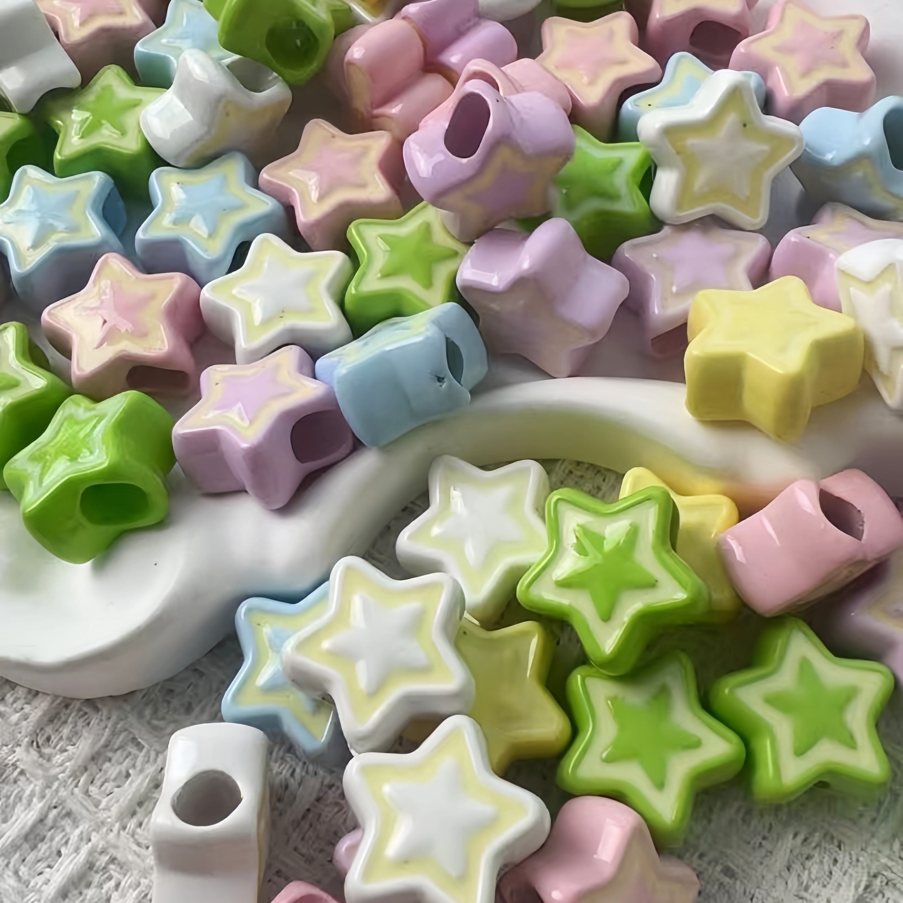 DIY Acrylic Beads Loose Beads Supplies for Handmade Jewelry Making