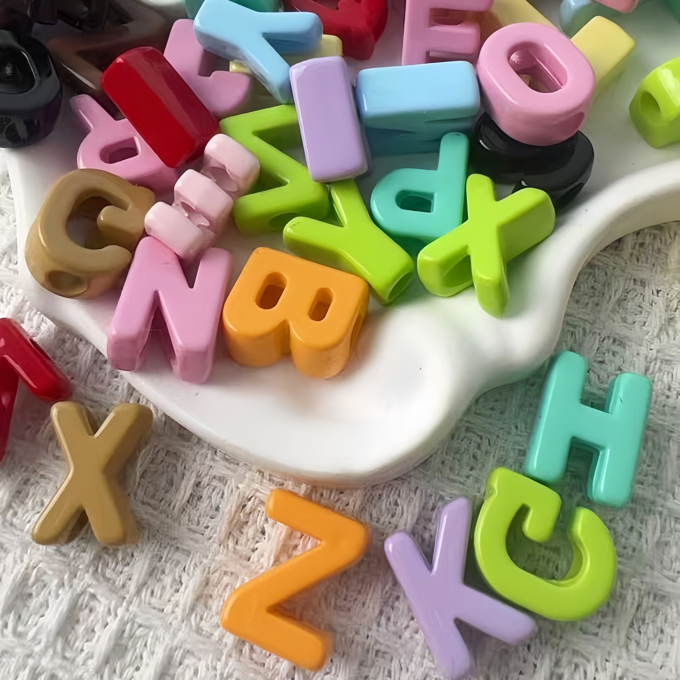 Wholesale Mixed Acrylic Alphabet Letter Beads DIY Loose Beads for Bracelet Necklace Bag Pendant Jewelry Craft Supplies