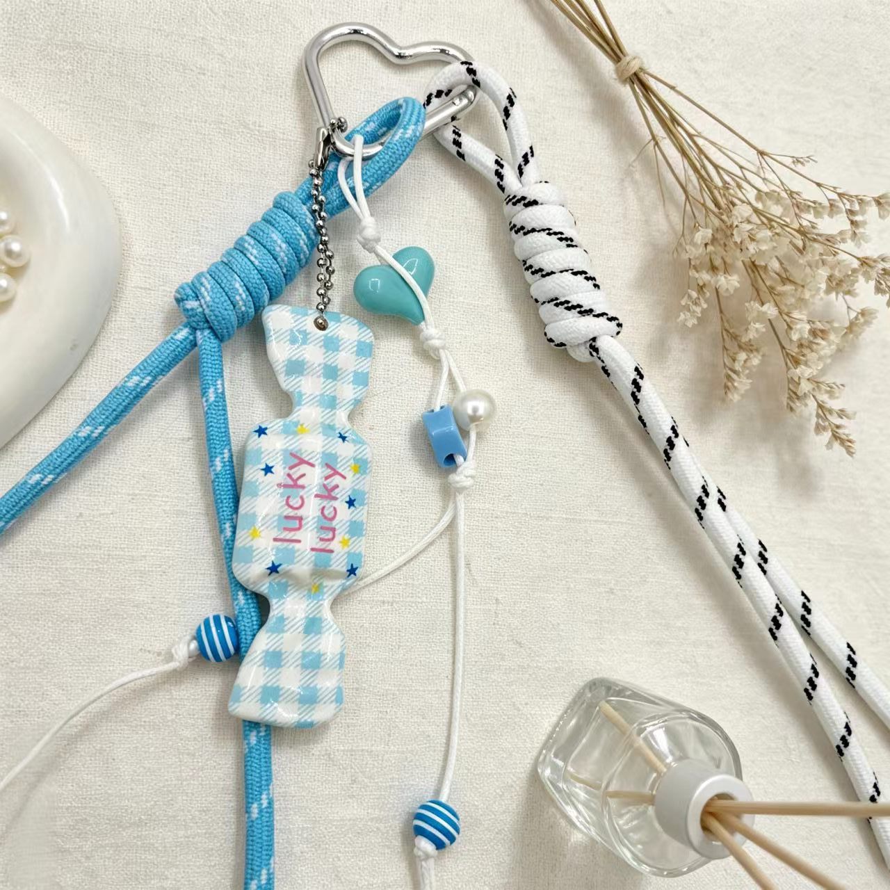 Fashion Woven Key Lanyard, Durable Braided Strap, Bag Charm Hanging Decoration Wholesale