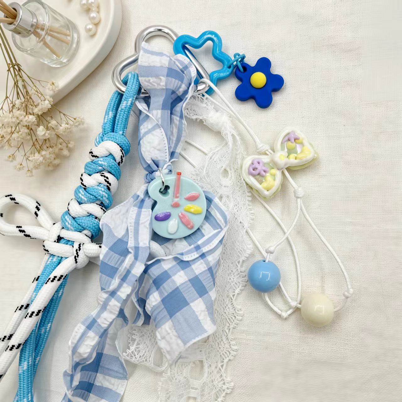 Fashion Woven Key Lanyard, Durable Braided Strap, Bag Charm Hanging Decoration Wholesale