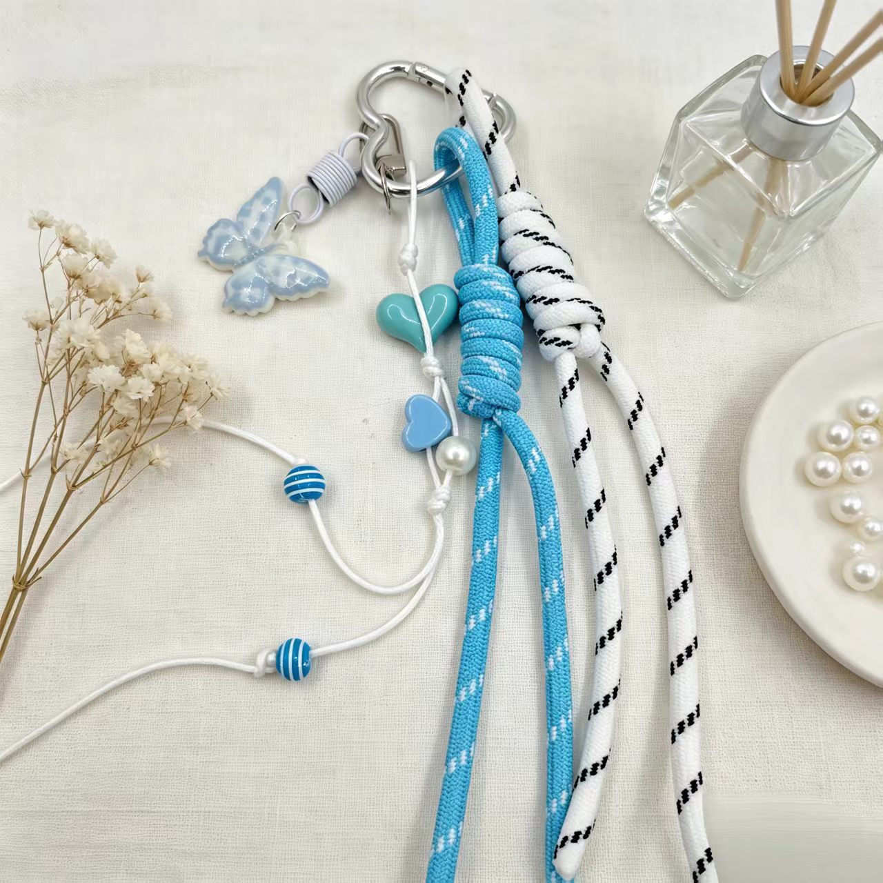 Fashion Woven Key Lanyard, Durable Braided Strap, Bag Charm Hanging Decoration Wholesale