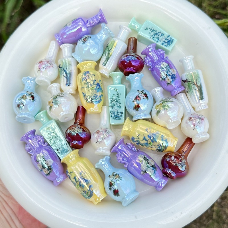 Wholesale Through‑Hole Mixed Special Shape Beads, DIY Jewelry Components for Beaded Pen Phone Lanyard Car Decor