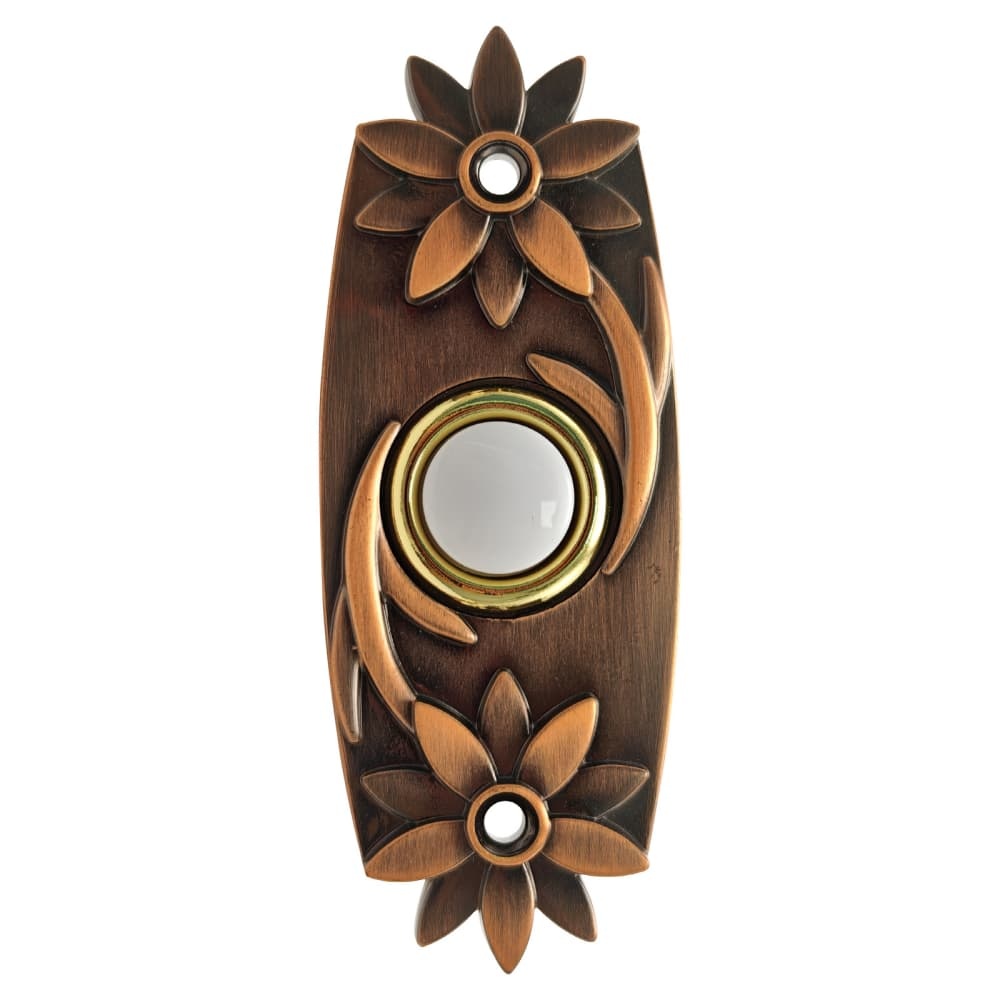 Premium Solid Brass Wired Doorbell Push Button | Antique Bronze Finish | Elegant Rectangular Design for Home Entryway | DC1641,MY SHOP,brass doorbell
