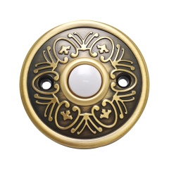 Zinc Alloy Round Wired Doorbell Push Button | Antique Bronze Finish | Classic Circular Design | DC1701,MY SHOP,Zinc Alloy Round Wired Doorbell Push Button | Antique Bronze Finish | Classic Circular Design | DC1701