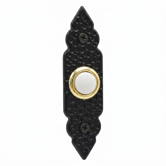 Zinc Alloy Wired Doorbell Push Button | Narrow Rectangular Design | Available in Black, White & Antique Bronze | DC1504,MY SHOP,Zinc Alloy Wired Doorbell Push Button | Narrow Rectangular Design | Available in Black, White & Antique Bronze | DC1504