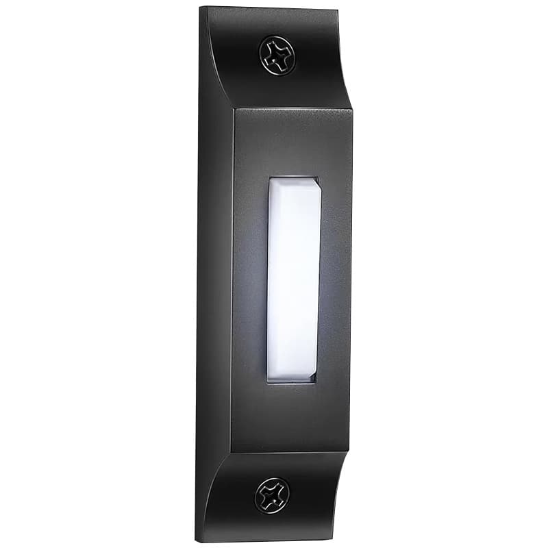 Zinc Alloy Wired Doorbell Push Button | Narrow Rectangular Design | Available in Nickel, Antique Bronze & Black | DC1232,MY SHOP,Zinc Alloy Wired Doorbell Push Button | Narrow Rectangular Design | Available in Nickel, Antique Bronze & Black | DC1232