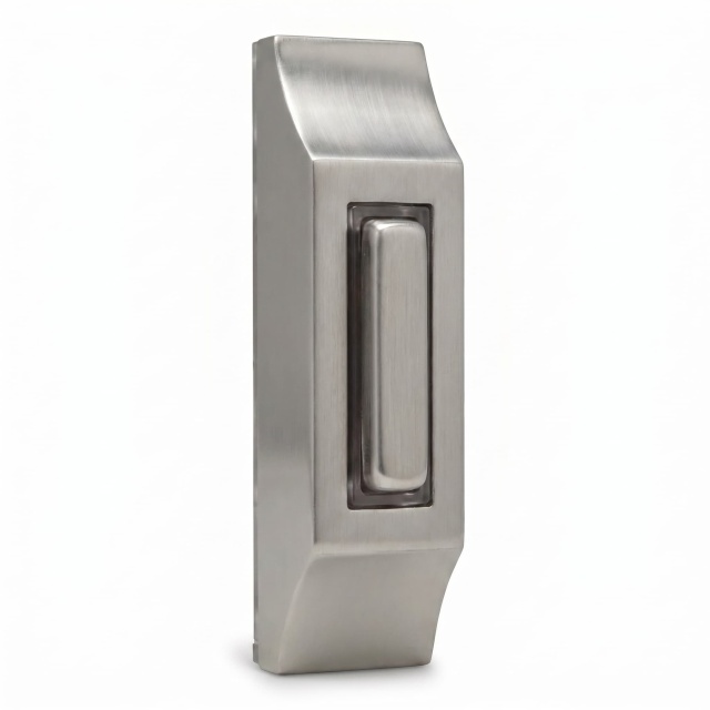 Zinc Alloy Wired Doorbell Push Button | Narrow Rectangular Design | Available in Nickel, Antique Bronze & Black | DC1232,MY SHOP,Zinc Alloy Wired Doorbell Push Button | Narrow Rectangular Design | Available in Nickel, Antique Bronze & Black | DC1232