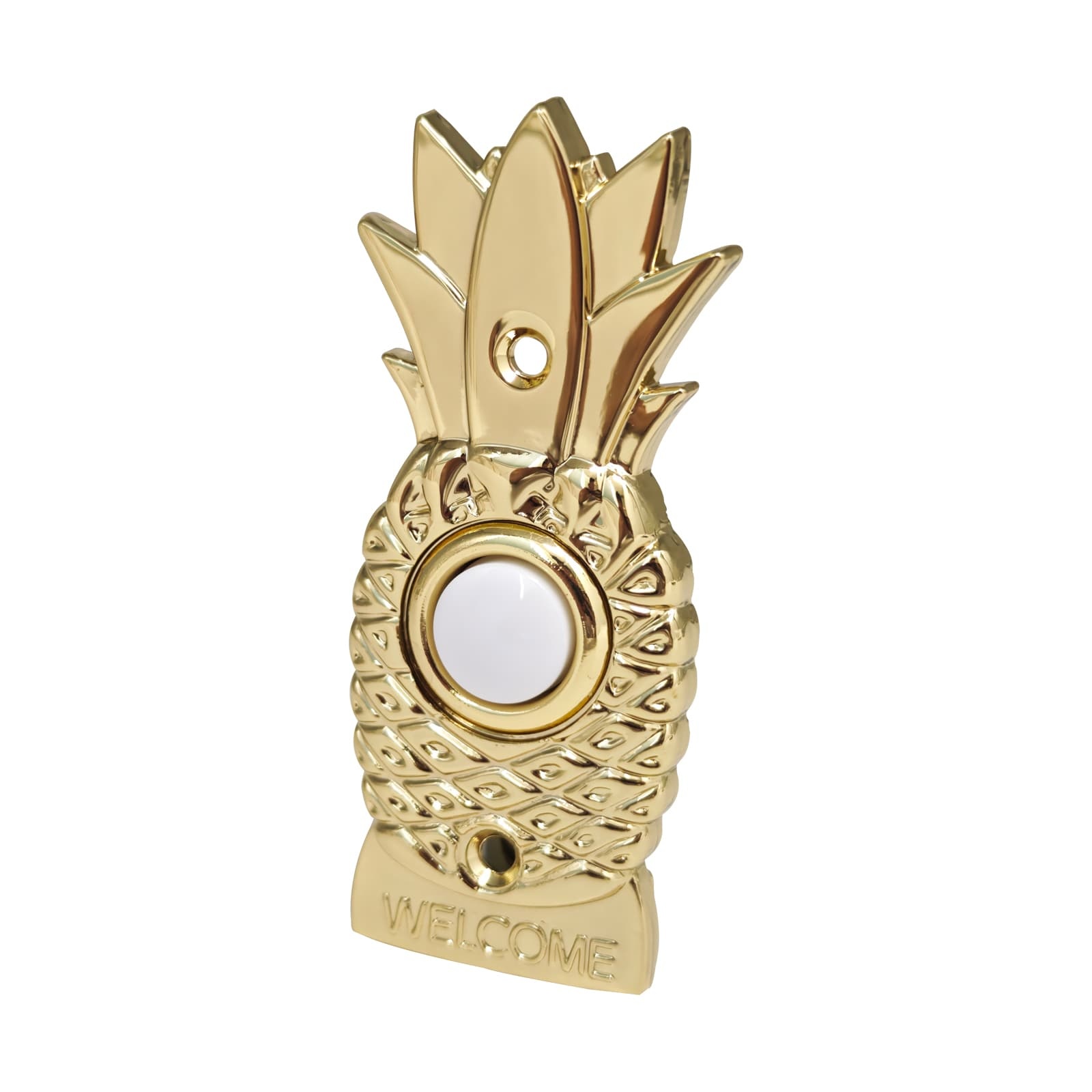 Pineapple Welcome Zinc Alloy Wired Doorbell Push Button | Decorative Hardwired Doorbell Button | Available in Silver & Gold | DC1670 / DC1673,MY SHOP,Pineapple Welcome Zinc Alloy Wired Doorbell Push Button | Decorative Hardwired Doorbell Button | Available in Silver & Gold | DC1670 / DC1673