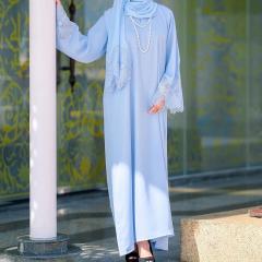 Sky Blue Paired with a Headscarf