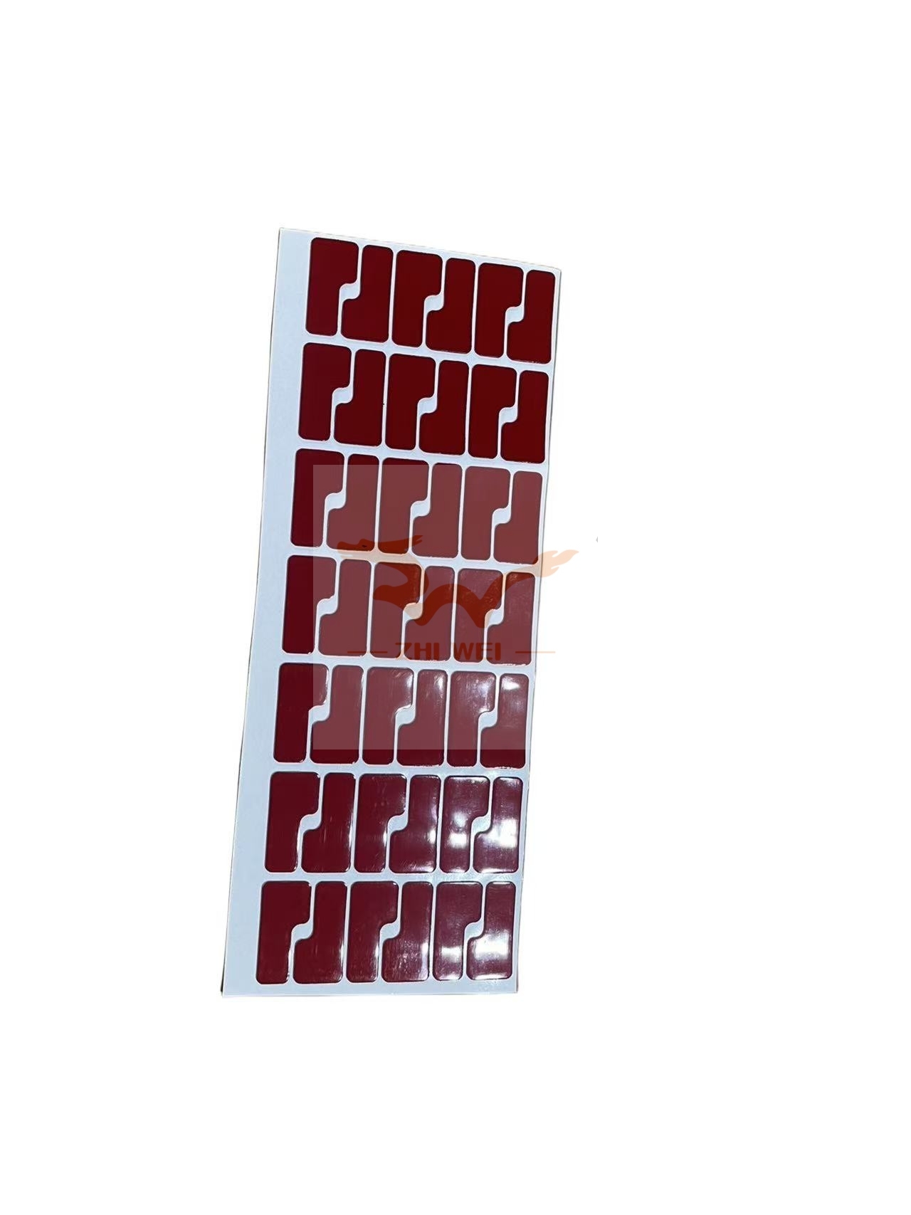 Transparent acrylic foam with red film