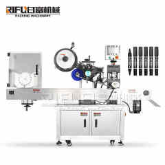 Big round plastic gallon bottles container cans pail barrel sticker automatic labeling machine