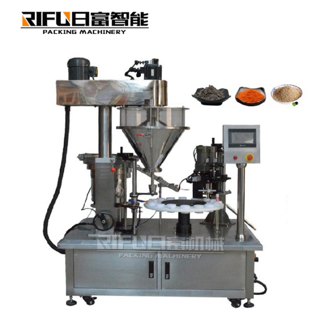 Stainless Steel Full Automatic Coffee Protein Milk Powder Bottle Filling Machine