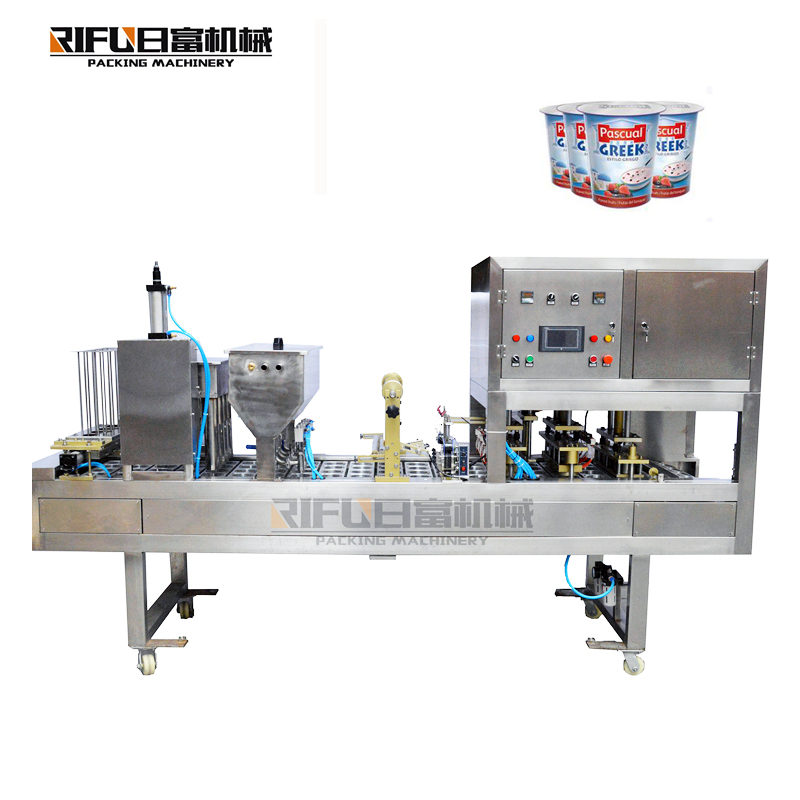 Automatic aluminum foil roll film sealing machine for bucket container cup