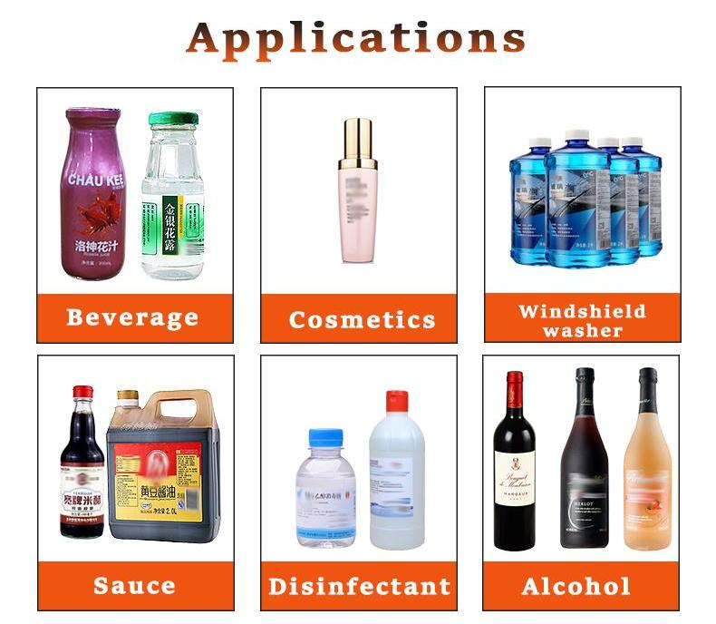 Automatic gravity flow liquid bottle filling machine for beverage mouthwash vinegar water milk juice