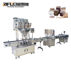 Granule biscuits nuts salt sugar bottle filling capping production line