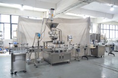Automatic cans granule filling seaming production line for coffee beans/pet food/candy/melon seeds/dried flowers/wheat/salt/sugar