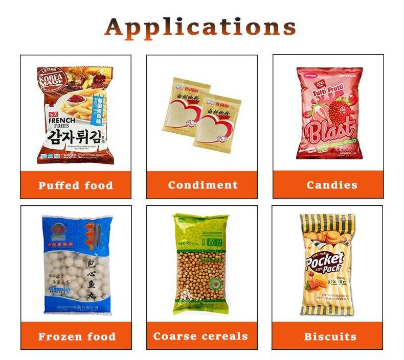 Automatic measuring cup vertical granule bag packing machine for nuts beans seeds sugar