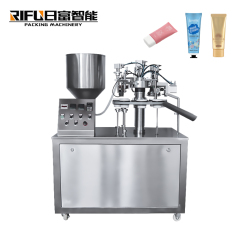 Automatic Cream Cosmetic Soft Tube Filler Sealer Machine with Water Chiller