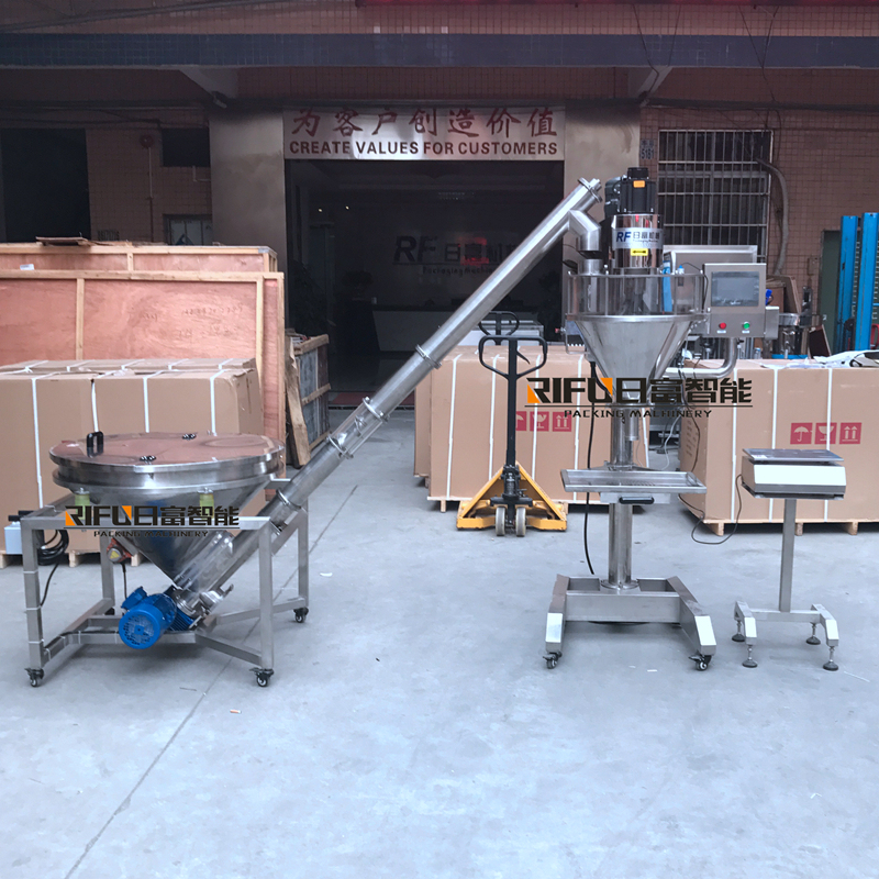 Semi Automatic Auger Screw Powder Filling Machine with Loading Hopper