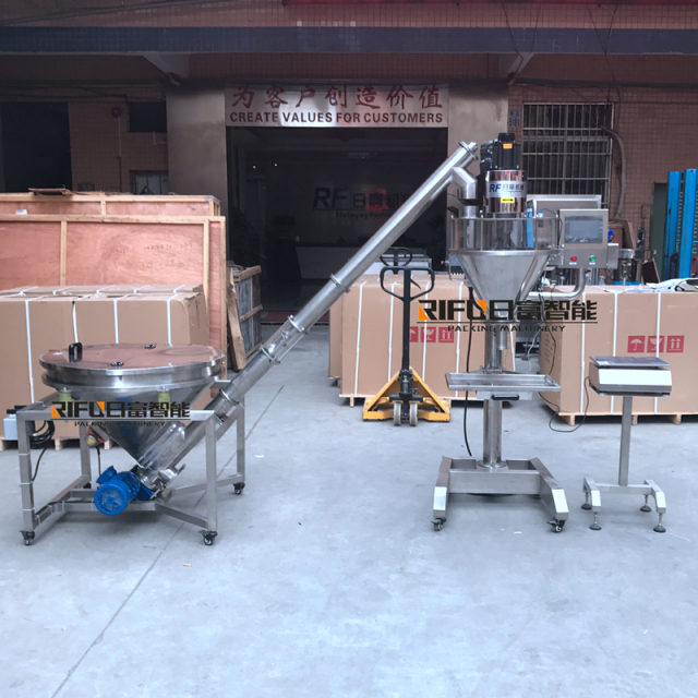 Semi Automatic Auger Screw Powder Filling Machine with Loading Hopper