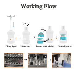 Automatic Mouthwash Liquid Filling Capping Labeling Production Line Bottle Packaging Line