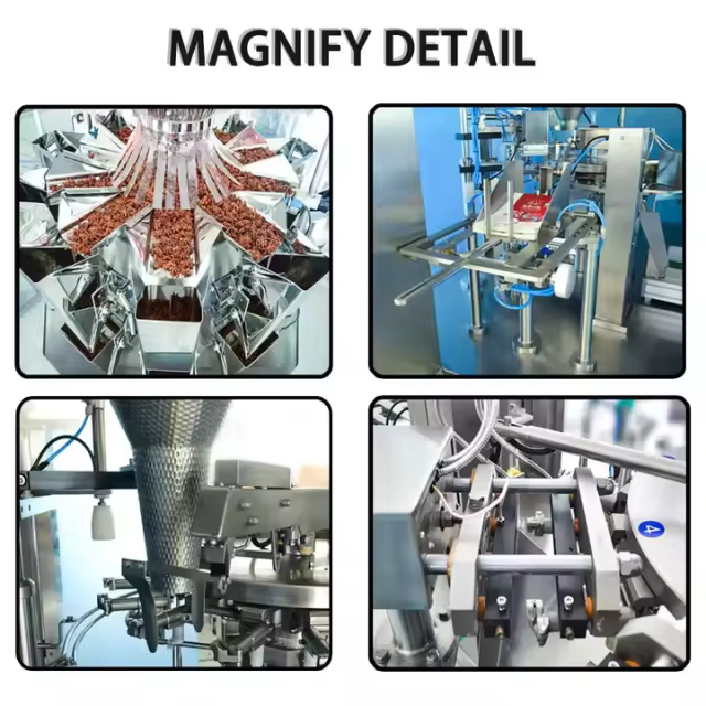 Fully automatic multi-functional quantitative nuts rotary granule pre-made bag packaging machine