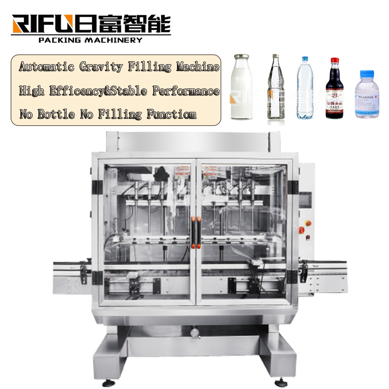 Automatic gravity liquid filling machine