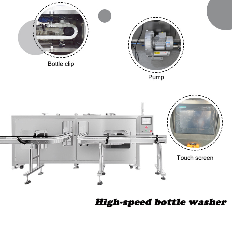High-Speed Washing Machine Bottle Washer for Glass Plastic Bottles