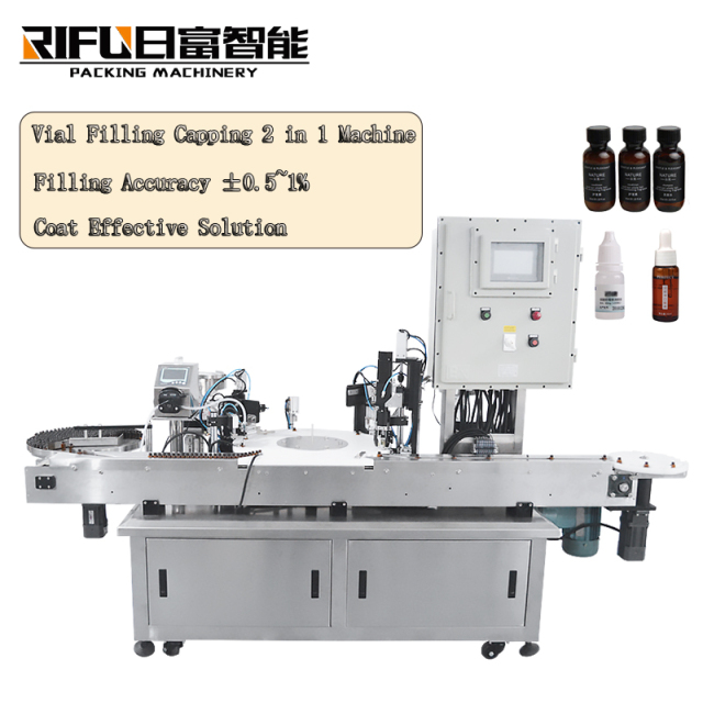 Automatic liquid filling and capping 2 in 1 machine for eye drop/essential oil/potions/cream