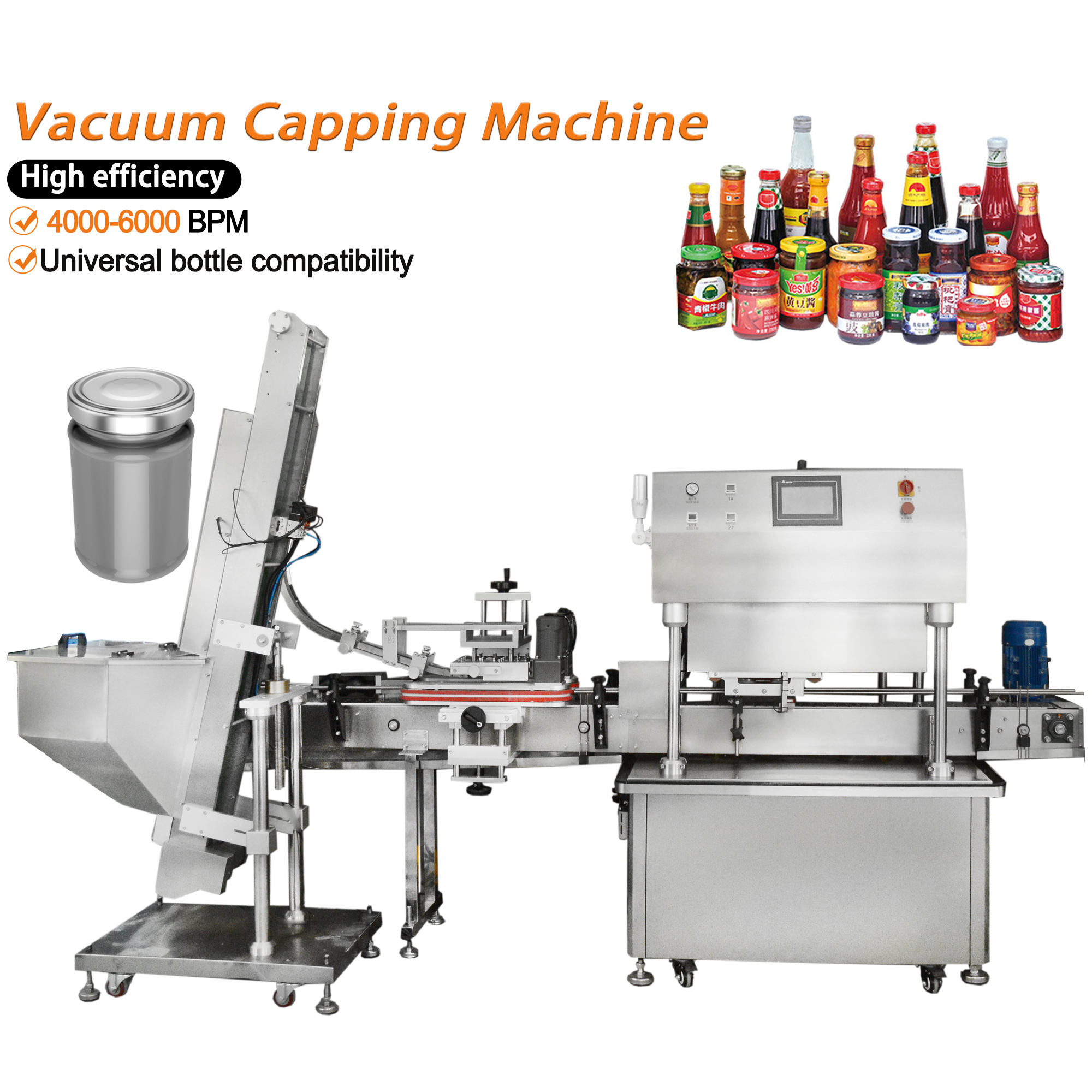 Automatic vacuum capping machine