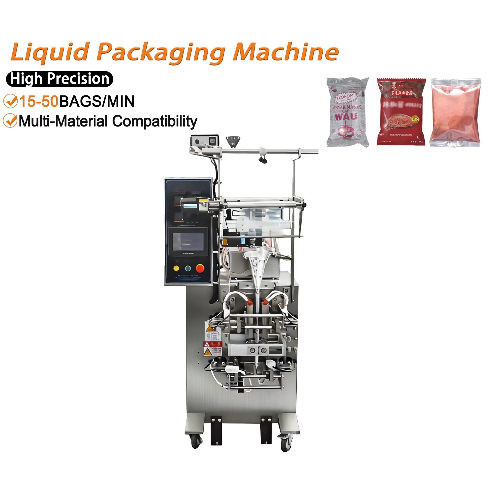 Automatic Sachet Liquid Packing Machine for Ketchup, Honey,Juice, Milk & Oil