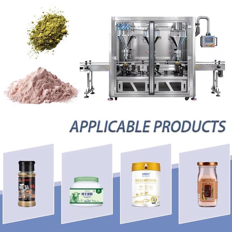 Industrial Automatic Three-Head Auger Filling Machine for Powders & Granules