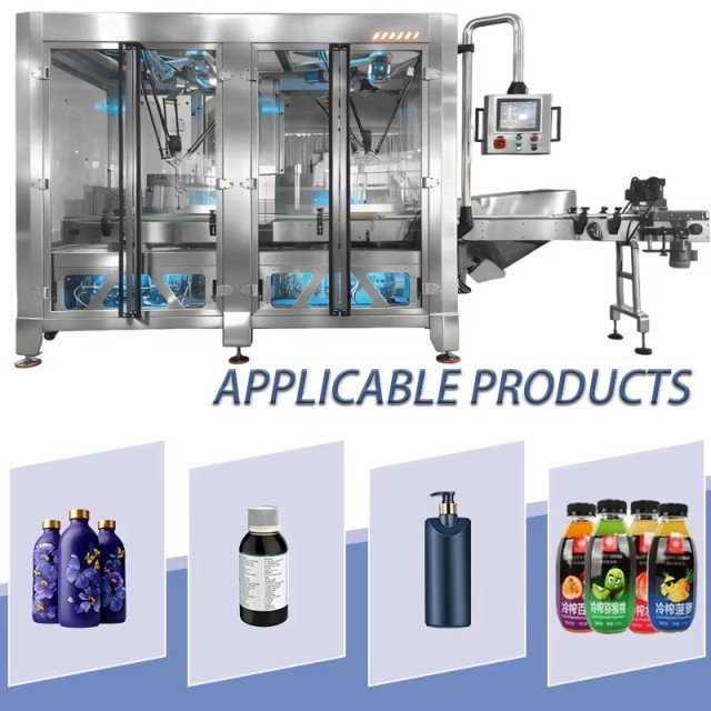 Automatic 2-Axis Delta Robot Case Packer for Beverage & Cosmetic Lines