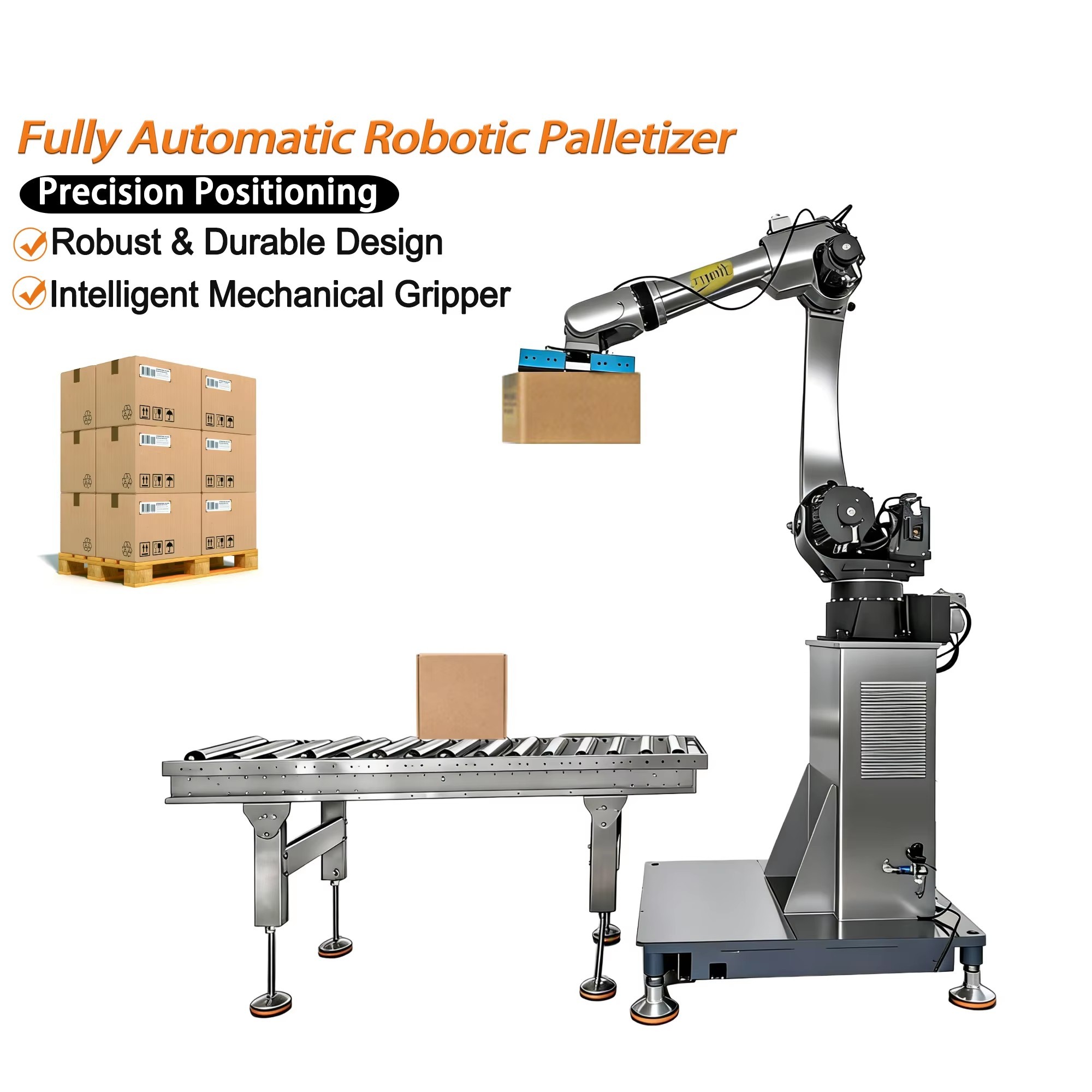 Automatic 6-Axis Palletizing Robot - Industrial Stacking Solution