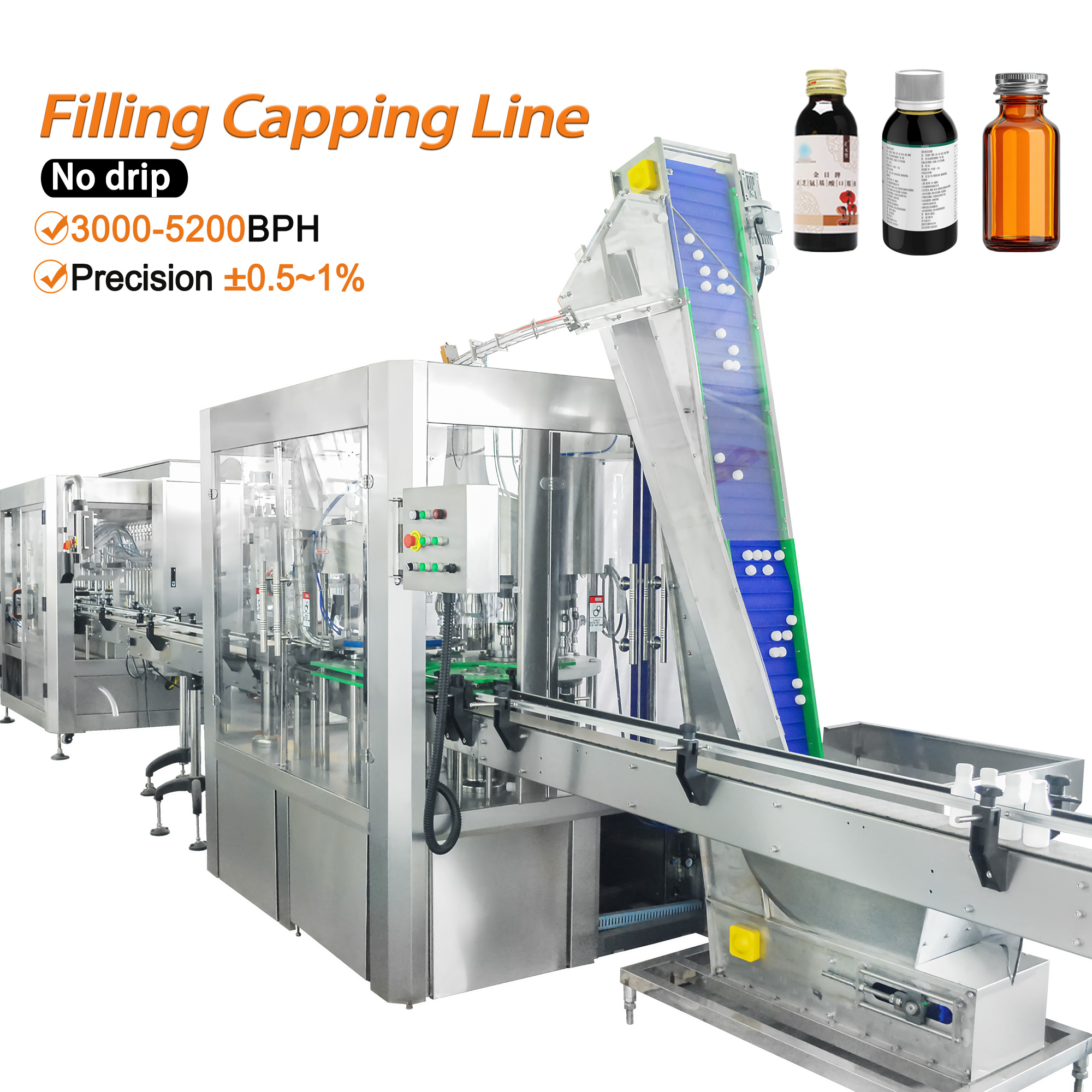 High Precision 16-Head Piston Filling & Capping Machine | Ketchup, Jam, Sauce Filling Line