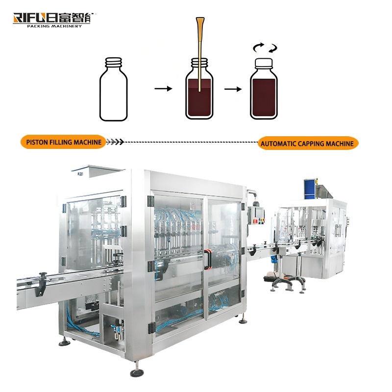 High Precision 16-Head Piston Filling & Capping Machine | Ketchup, Jam, Sauce Filling Line