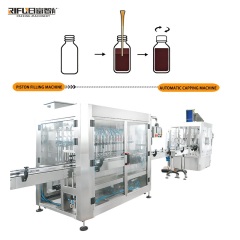 High Precision 16-Head Piston Filling & Capping Machine | Ketchup, Jam, Sauce Filling Line