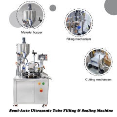 Semi-Automatic Ultrasonic Tube Filling and Sealing Machine