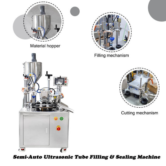 Semi-Automatic Ultrasonic Tube Filling and Sealing Machine