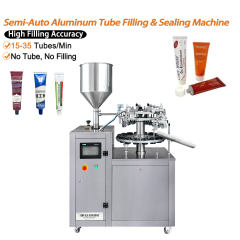 Semi-Automatic Aluminum Tube Filling and Sealing Machine | High Precision Tube Filler Sealer for Cosmetic Pharmaceutical