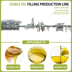 Automatic Edible Oil Filling Press Capping Labeling Production Line