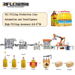 Automatic Edible Oil Filling Press Capping Labeling Production Line