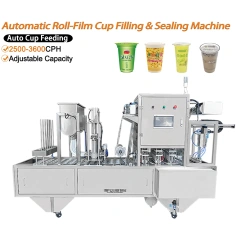RIFU Automatic Roll-Film Plastic Cup Filling & Sealing Machine