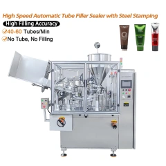 High-Speed Automatic Tube Filler Sealer with Steel Stamping